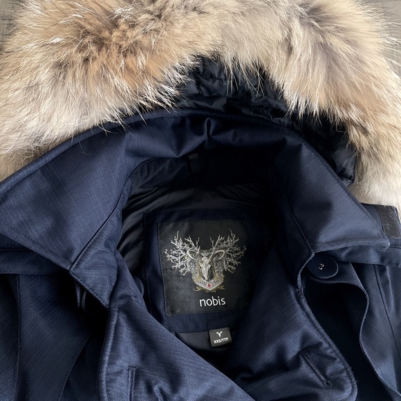 đź’•Nobis Tula Peacoat Winter Down Parka Navy Xxs - Picture 4 of 5